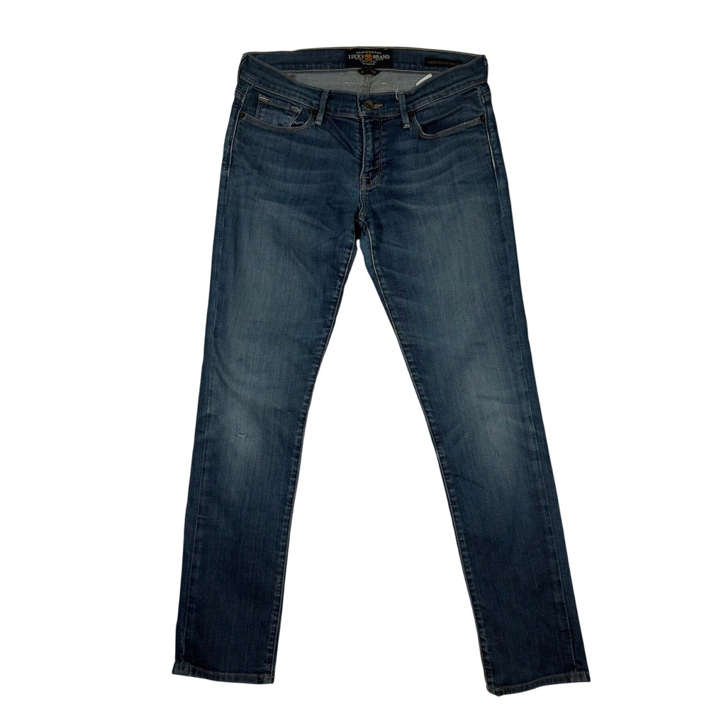 Lucky Brand Cate Stacked Skinny Jeans Women's 6 28 Medium Wash Stretch
